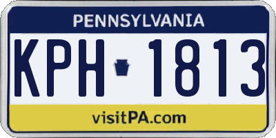 PA license plate KPH1813