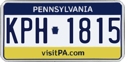 PA license plate KPH1815