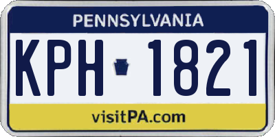 PA license plate KPH1821