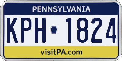 PA license plate KPH1824