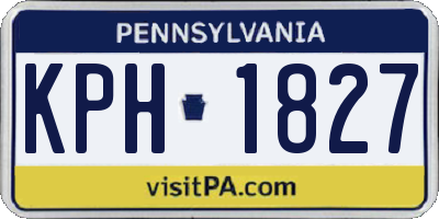 PA license plate KPH1827