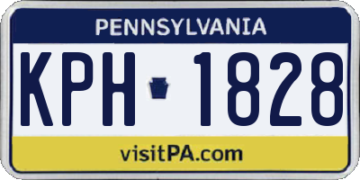 PA license plate KPH1828