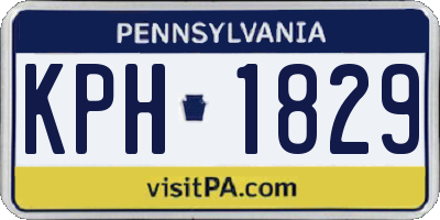 PA license plate KPH1829