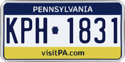 PA license plate KPH1831