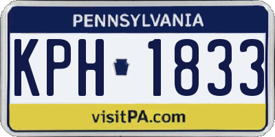 PA license plate KPH1833