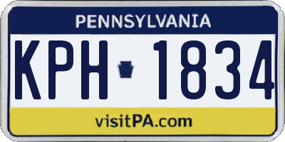 PA license plate KPH1834