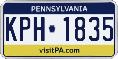 PA license plate KPH1835