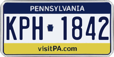 PA license plate KPH1842