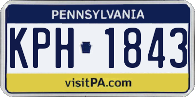 PA license plate KPH1843
