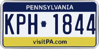 PA license plate KPH1844