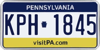 PA license plate KPH1845