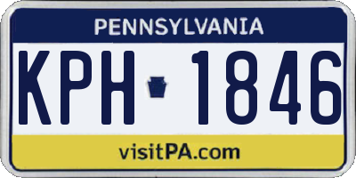 PA license plate KPH1846