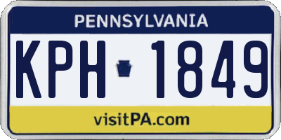 PA license plate KPH1849
