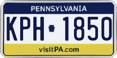 PA license plate KPH1850