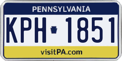 PA license plate KPH1851
