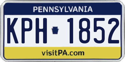 PA license plate KPH1852