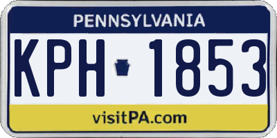 PA license plate KPH1853