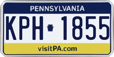 PA license plate KPH1855