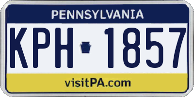 PA license plate KPH1857