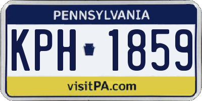 PA license plate KPH1859