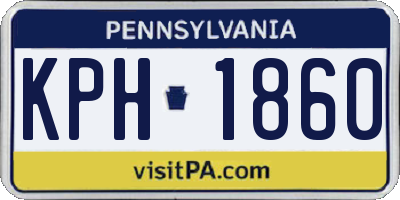 PA license plate KPH1860