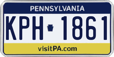 PA license plate KPH1861