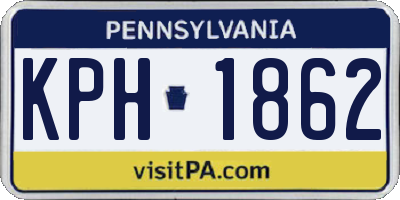 PA license plate KPH1862