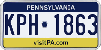 PA license plate KPH1863