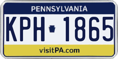 PA license plate KPH1865
