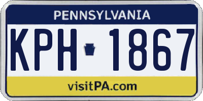 PA license plate KPH1867