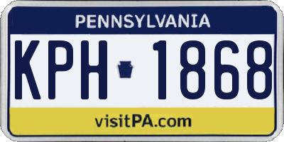 PA license plate KPH1868