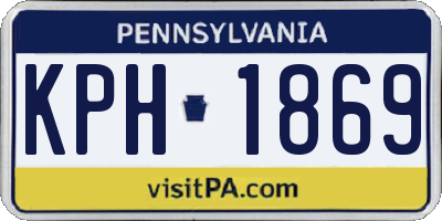 PA license plate KPH1869