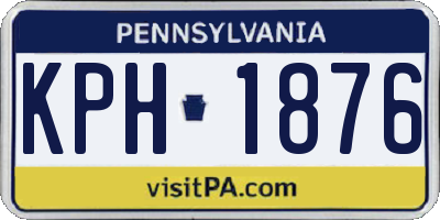 PA license plate KPH1876