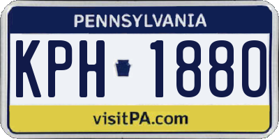 PA license plate KPH1880
