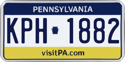 PA license plate KPH1882