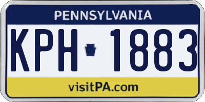 PA license plate KPH1883