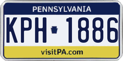 PA license plate KPH1886