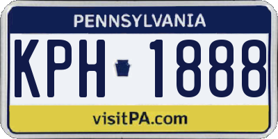 PA license plate KPH1888