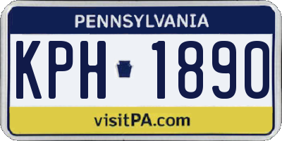PA license plate KPH1890