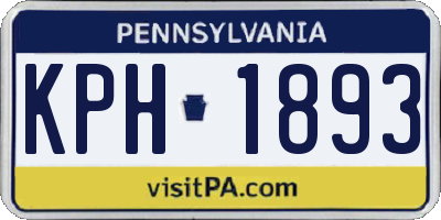 PA license plate KPH1893