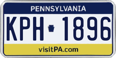 PA license plate KPH1896