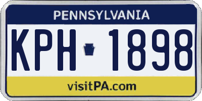 PA license plate KPH1898