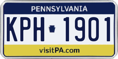 PA license plate KPH1901
