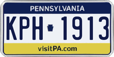 PA license plate KPH1913
