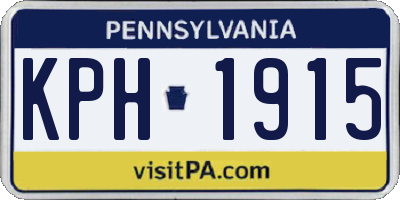 PA license plate KPH1915