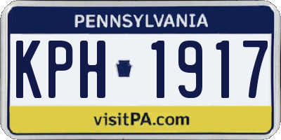 PA license plate KPH1917
