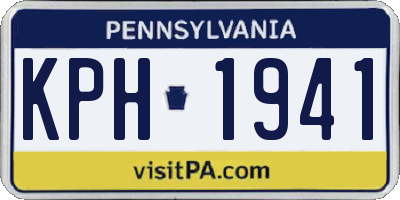 PA license plate KPH1941