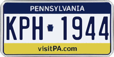PA license plate KPH1944