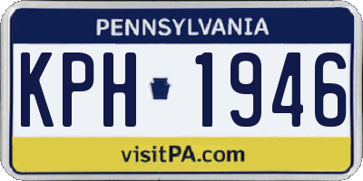 PA license plate KPH1946