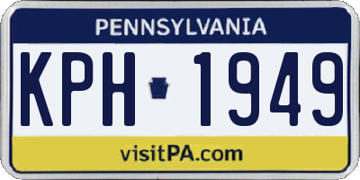 PA license plate KPH1949